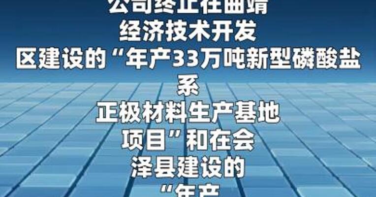 德方纳米：终止部分对外投资项目建设