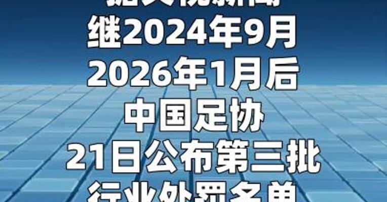 中国足协：17人被终身禁止从事任何与足球有关的活动