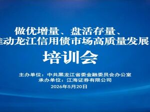 黑龙江举办信用债高质量发展培训推动活动 拓宽直接融资渠道赋能实体经济