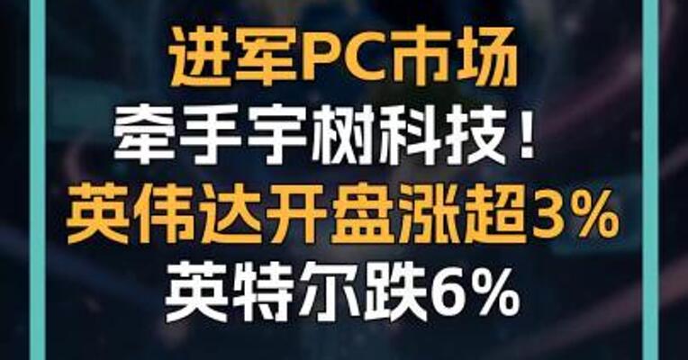 进军PC市场 牵手宇树科技！ 英伟达开盘涨超3% 英特尔跌6%  