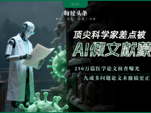 AI催生生物医学科研危机？顶尖科学家差点被AI假文献蒙骗，每经独家对话亲历者、《柳叶刀》文章作者Maxim Topaz