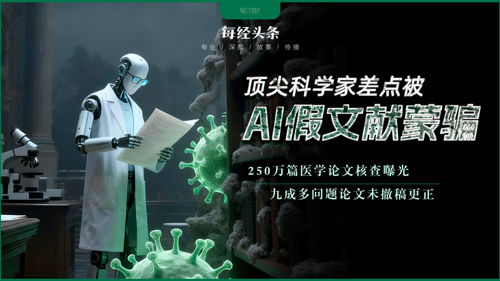 AI催生生物医学科研危机？顶尖科学家差点被AI假文献蒙骗，每经独家对话亲历者、《柳叶刀》文章作者Maxim Topaz