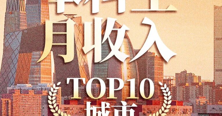 2026年本科生月收入TOP10城市