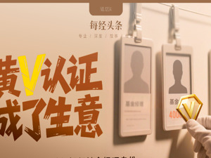 黄V认证造假调查：4000元“变身”银行基金经理，中介说包过，记者实测⋯⋯