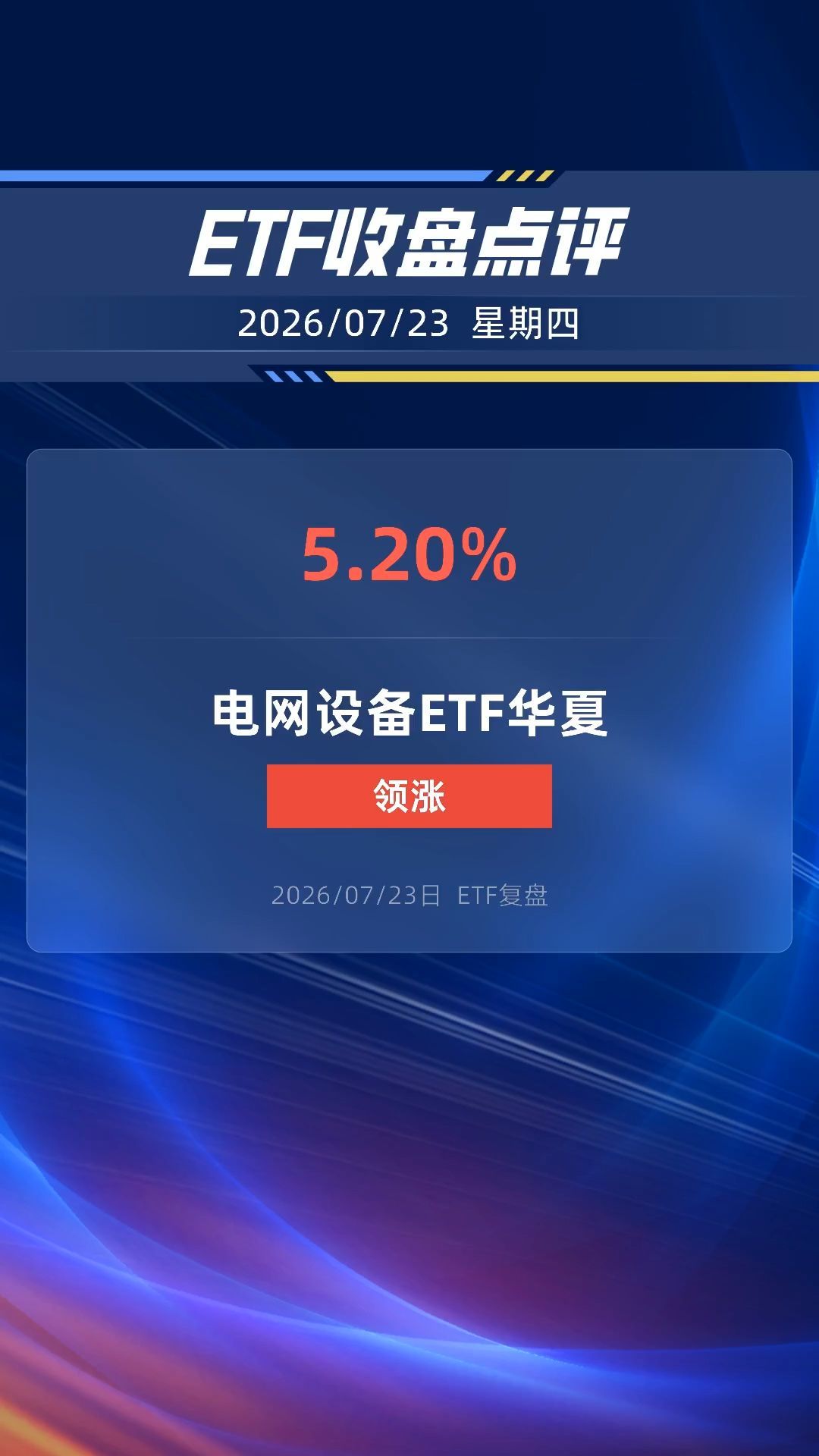 电网设备ETF华夏涨超5%