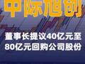 中际旭创：董事长提议40亿元至80亿元回购公司股份