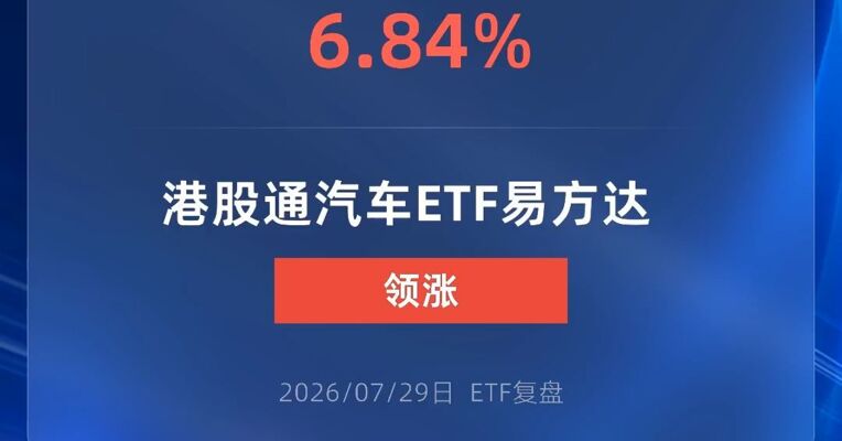港股通汽车ETF易方达涨超6%