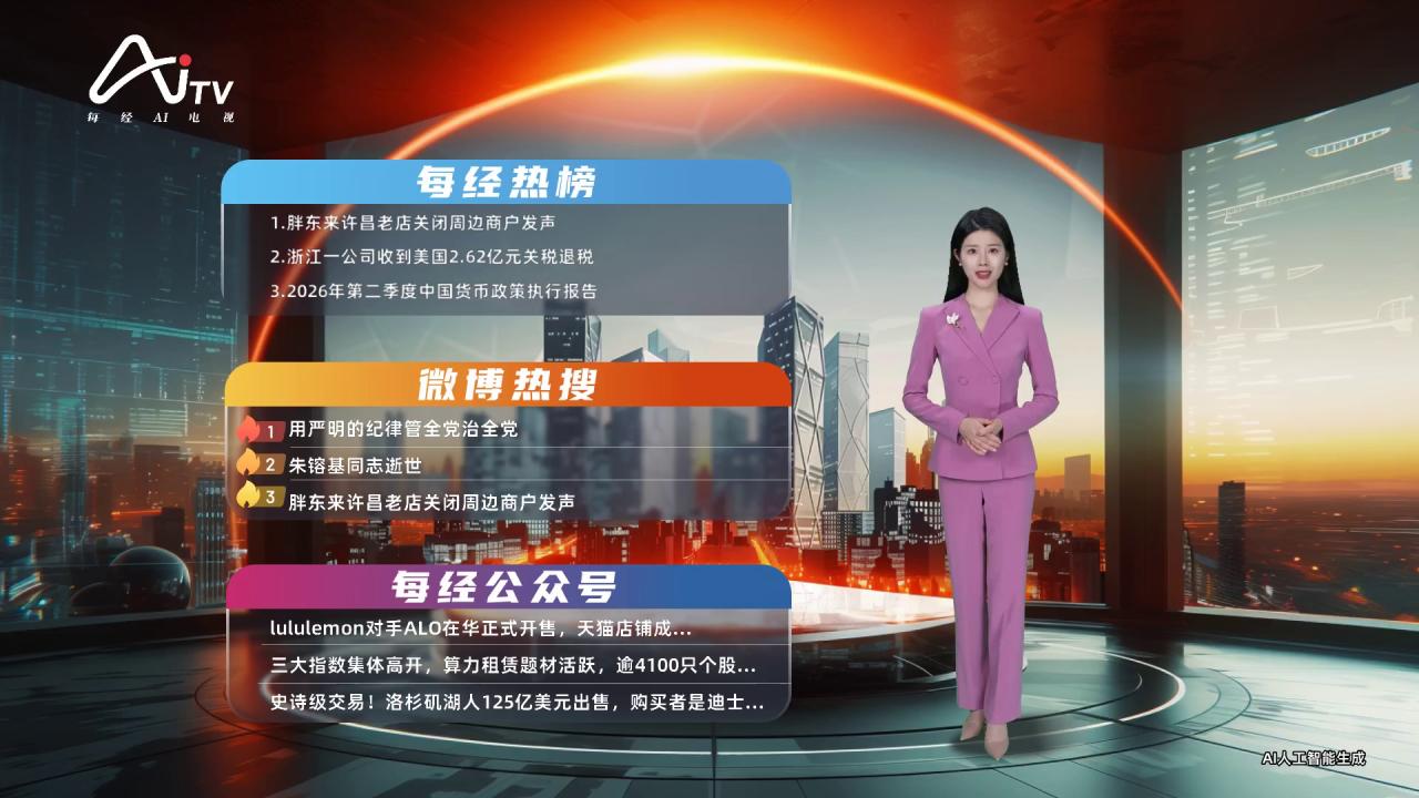 2026-08-13 09:00每经热榜