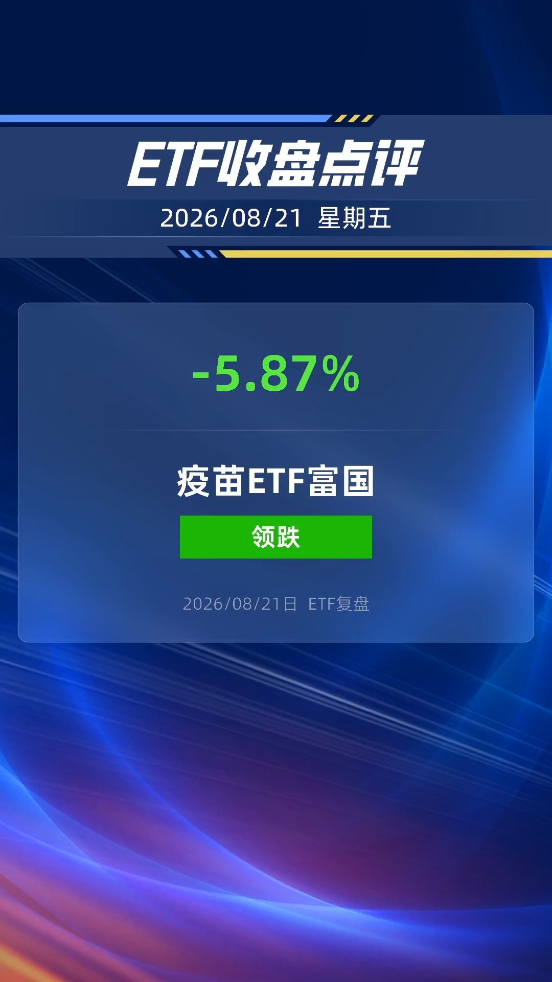 疫苗ETF跌超5%