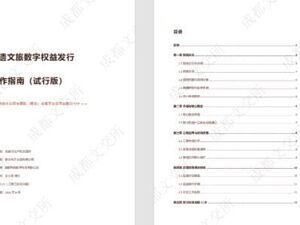 填补行业空白！《非遗文旅数字权益发行操作指南》（试行版）正式发布