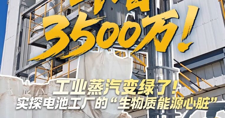 工业蒸汽变绿了，每年还省3500万！实探电池工厂的“生物质能源心脏”