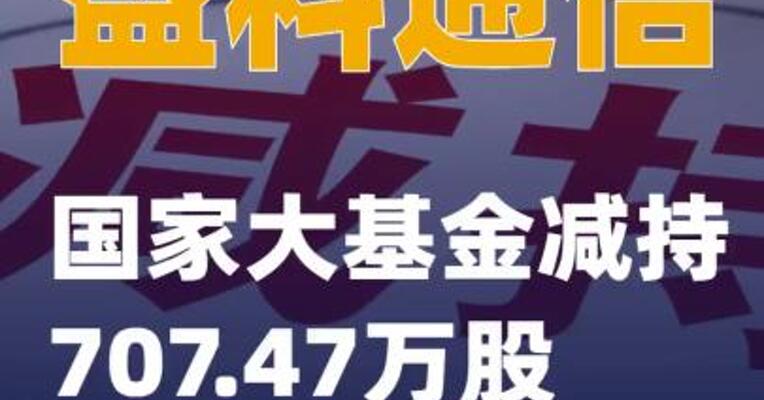 盛科通信：国家大基金减持707.47万股