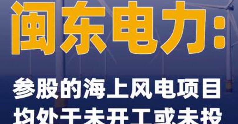 4连板闽东电力：参股的海上风电项目均处于未开工或未投产状态