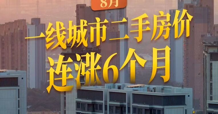 8月70城房价  一线城市二手房价连涨6个月