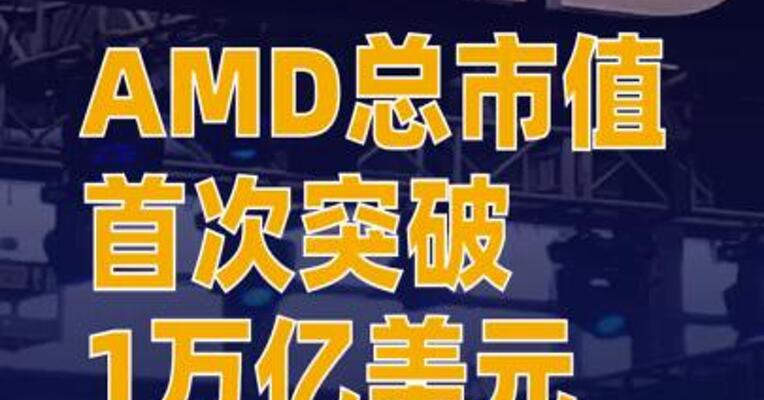 AMD总市值首次突破1万亿美元 股价创历史新高  