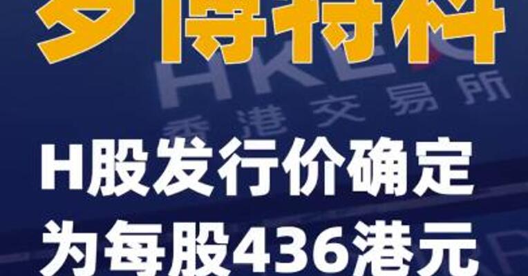 罗博特科：H股发行价确定为每股436港元
