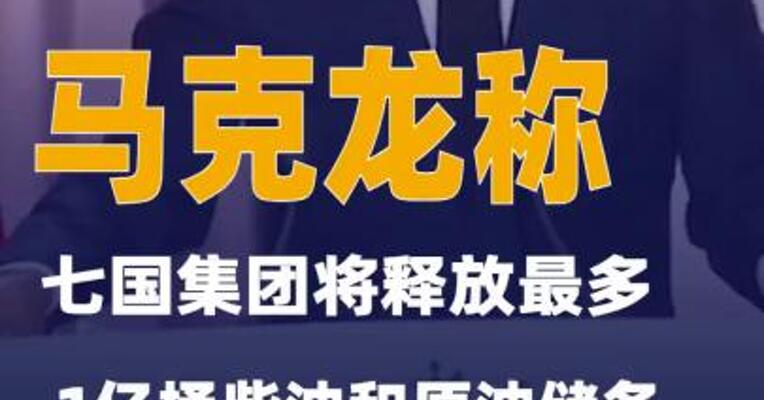 马克龙称七国集团将释放最多1亿桶柴油和原油储备