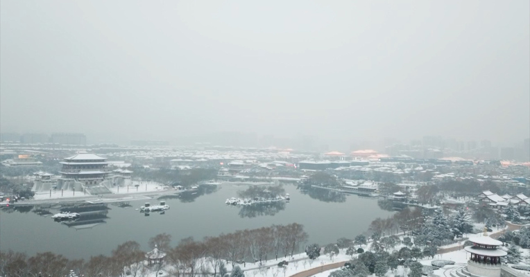 视频丨西安：2018年的第一场雪