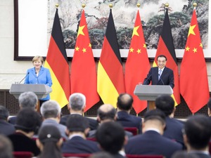 李克强与默克尔一致表示： 共同推进中欧投资协定谈判