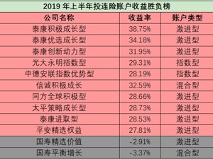 进入股市的保险资金原来是这个数！到底赚了多少？上半年200个投连险账户仅2个亏损，10个跑赢沪深300指数
