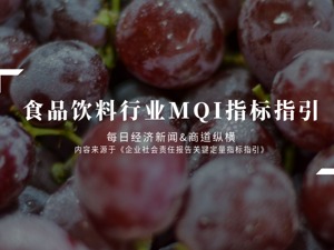 食品饮料行业MQI指标指引
