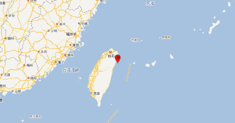 台湾宜兰县海域发生6.4级地震，震源深度30千米