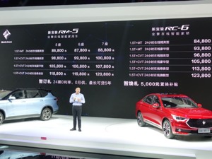 一次推两款新车 付昊：新宝骏要“小步快跑”提销量