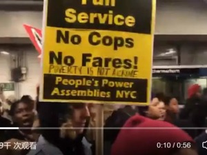 辱骂警察，硬闯检票闸机...上千示威者冲击纽约地铁