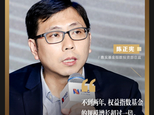 嘉实基金指数投资部总监陈正宪：投资者会越来越倾向于指数投资
