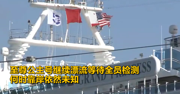 视频｜至尊公主号继续漂流等待全员检测，何时靠岸依然未知