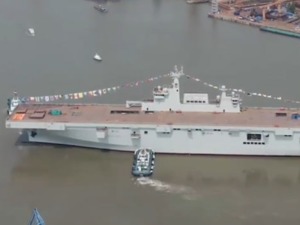 喜讯！中国第二艘075型两栖攻击舰在上海下水