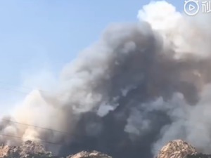 青岛小珠山山火复燃 当地志愿者发求助信息