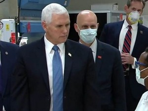 美国确诊病例破百万，副总统彭斯到医院仍不戴口罩，特朗普则称“病例数最终会变为零”