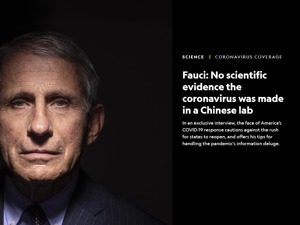 福奇称没有科学证据证明冠状病毒来自中国实验室，世卫组织也重申：新冠病毒源于自然，美国应拿出质疑证据
