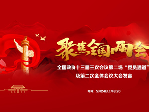 回放｜全国政协十三届三次会议第二场“委员通道”及第二次全体会议大会发言