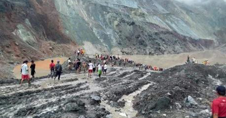 视频丨缅甸一矿区大规模塌方 已有33人遇难，约200人被埋
