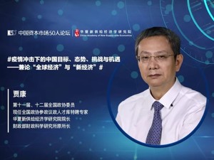 财政部财科所原所长贾康：疫情冲击下的中国目标与挑战