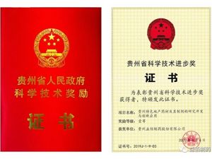 益佰制药荣获贵州省科学技术进步一等奖