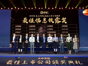 易鑫集团荣获“大中华区最佳上市公司·2020”年度最佳信息披露奖