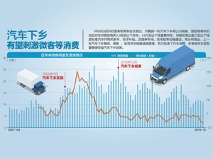 国务院决定开展新一轮汽车下乡和以旧换新 专家指出，由于汽车消费占消费总量的比重大，汽车下乡等政策对稳定消费将起较大作用