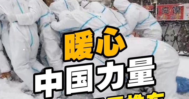 感动[心]高校志愿者冒雪推车送防疫物资
