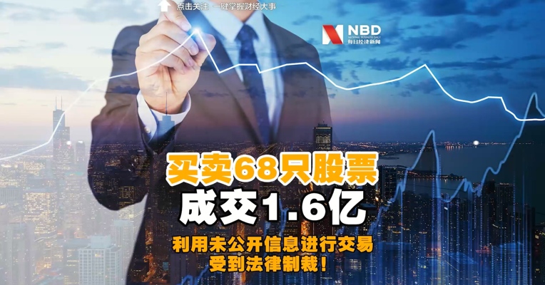 买卖68只股票成交1.6亿！投资经理人利用未公开信息进行交易，受到法律制裁！