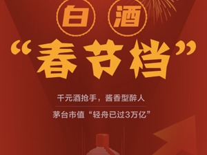 茅台3万亿市值背后的“白酒春节档”:千元酒霸榜酒行销量TOP10