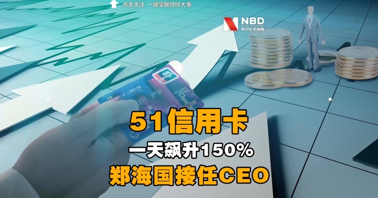 51信用卡一天飙升150%，郑海国接任CEO