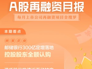 A股再融资月报｜3月A股再融资合计募资1314亿，3家上市银行募资占比近4成