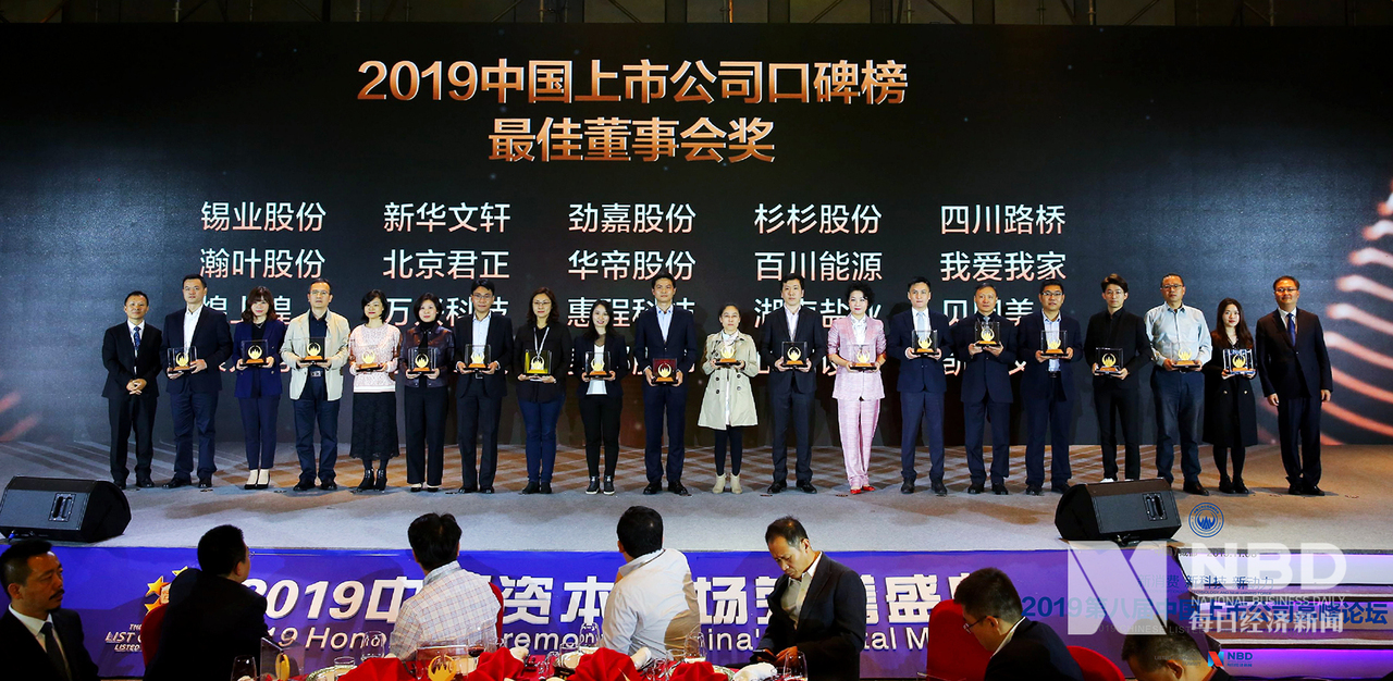 2019年中国上市公司口碑榜 最佳董事会奖