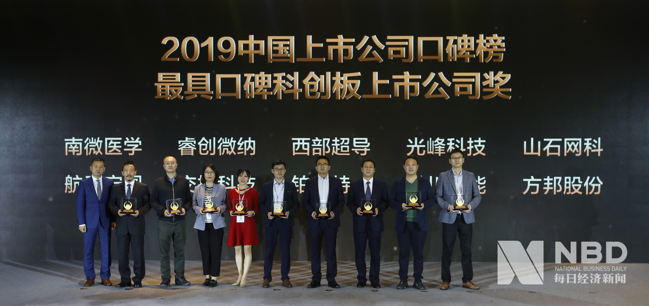 2019年中国上市公司口碑榜 最具口碑科创板上市公司