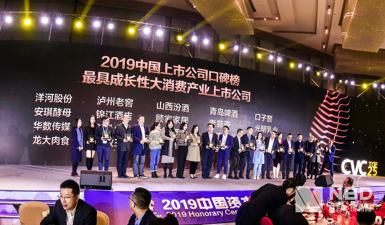 2019年中国上市公司口碑榜 最具成长性大消费产业上市公司奖