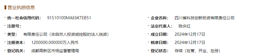 四川科创投资集团揭牌成立  公司董事长为四川发展旗下一创投基金负责人