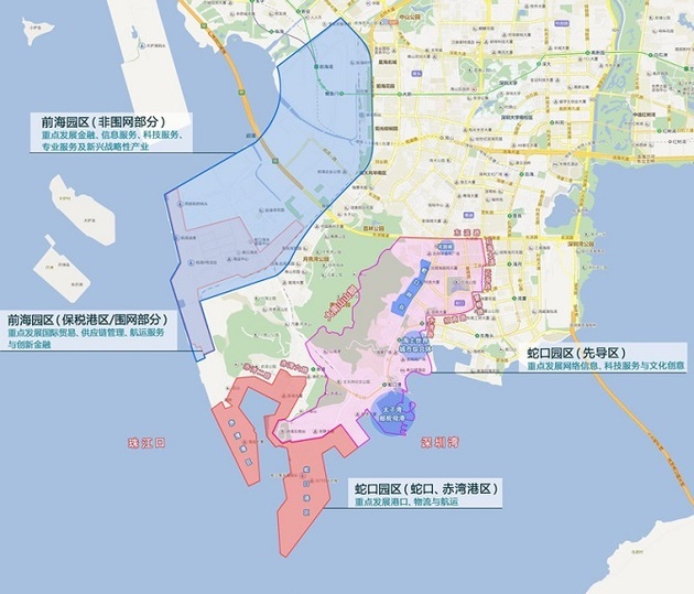 深圳港区分布图图片